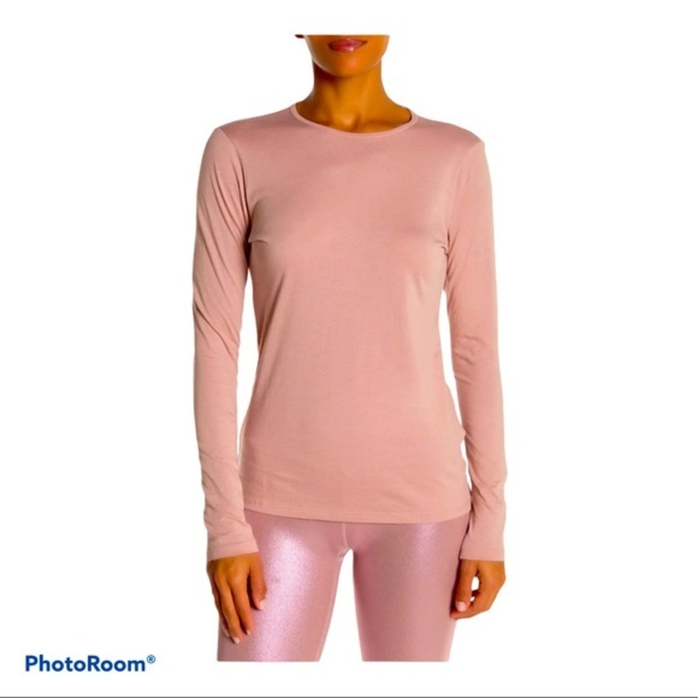 LA MADE BOAT NECK LONG SLEEVE T-SHIRT NWT S MAUVE